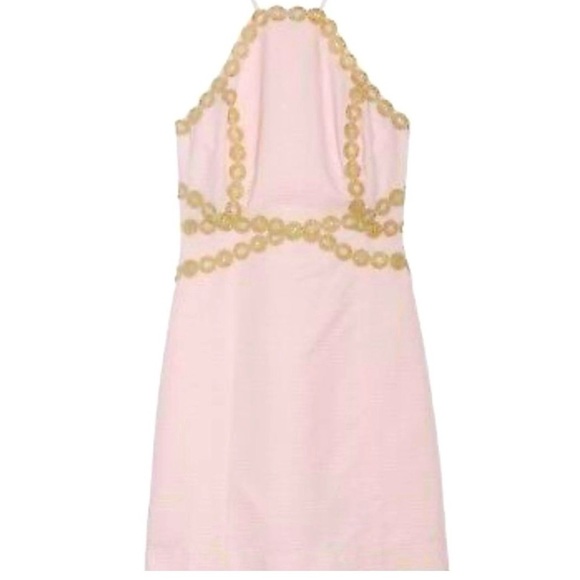 Lilly Pulitzer Pink and Gold Mini Dress
